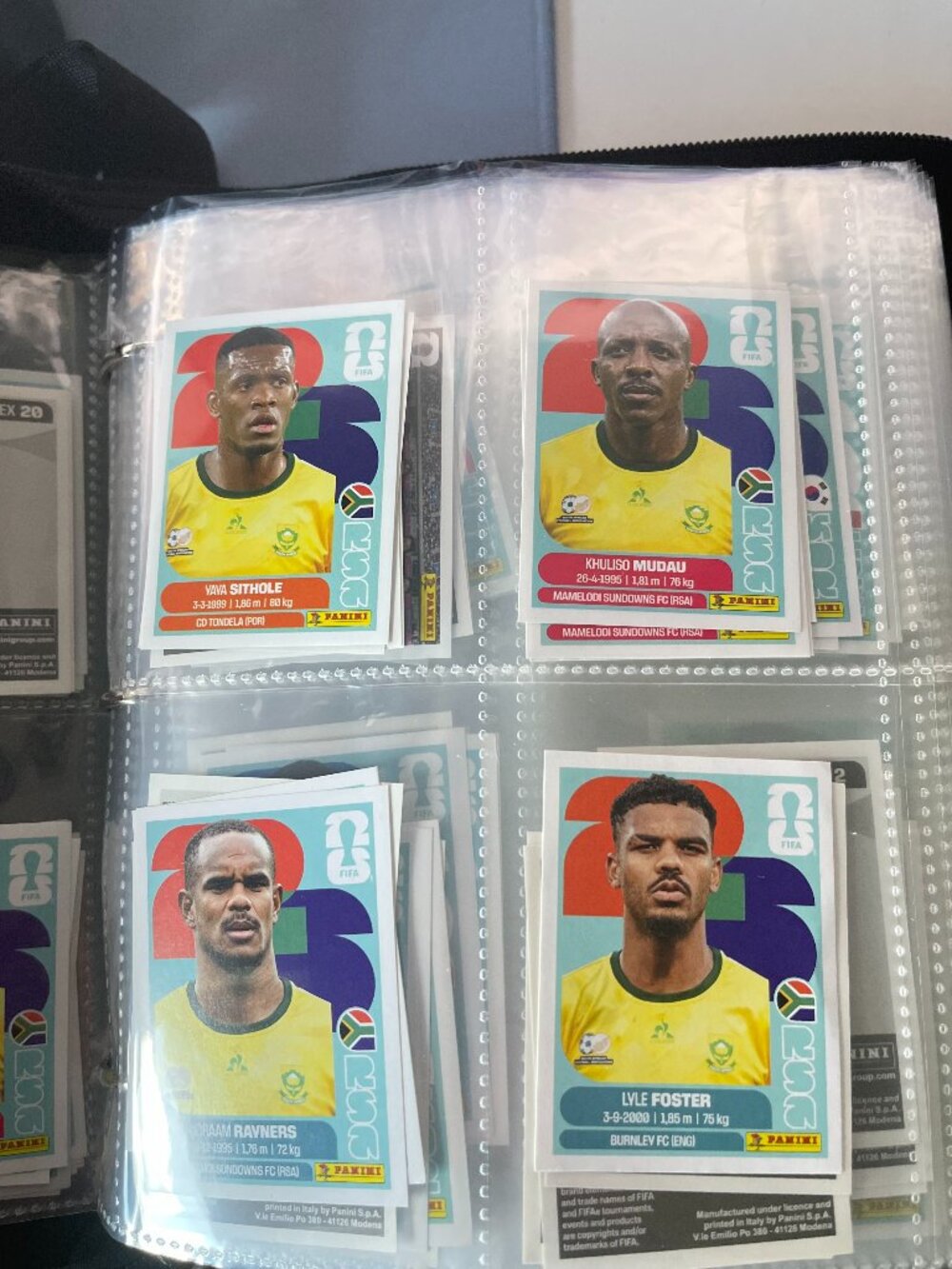 Panini Football Player Sticker